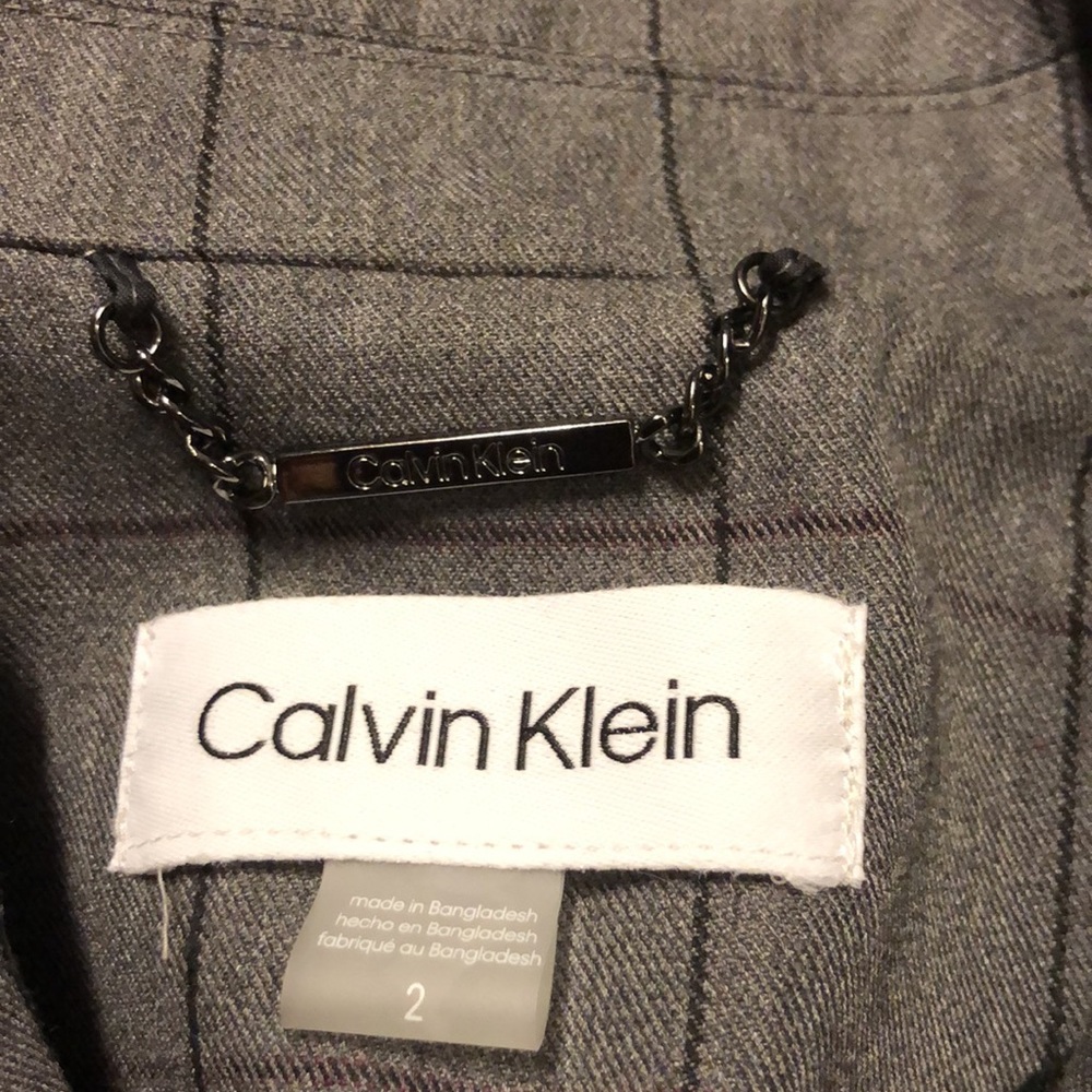 Brand🆕😍😍😍 CALVIN KLEIN One Button Windowpane Jacket - Picture 6 of 14